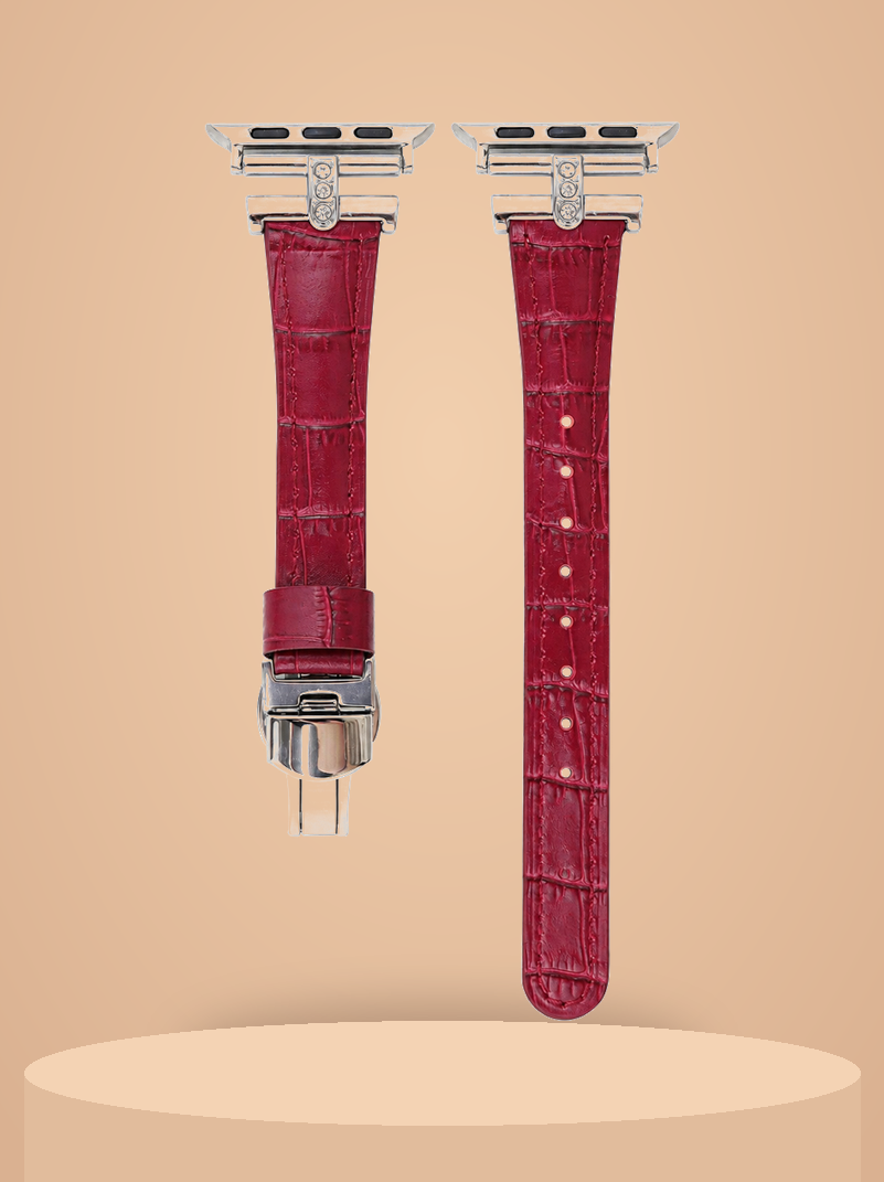 Celeste Crystal Croc Leather Band