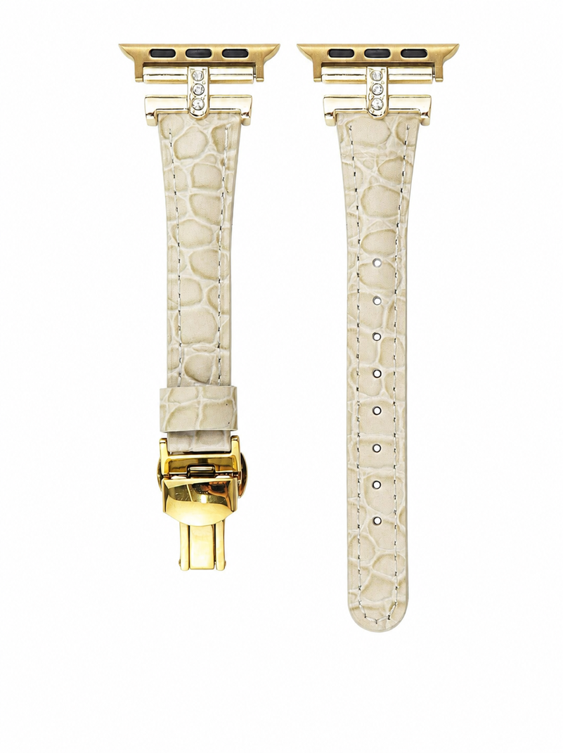 Celeste Crystal Croc Leather Band