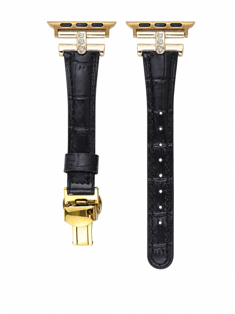 Celeste Crystal Croc Leather Band