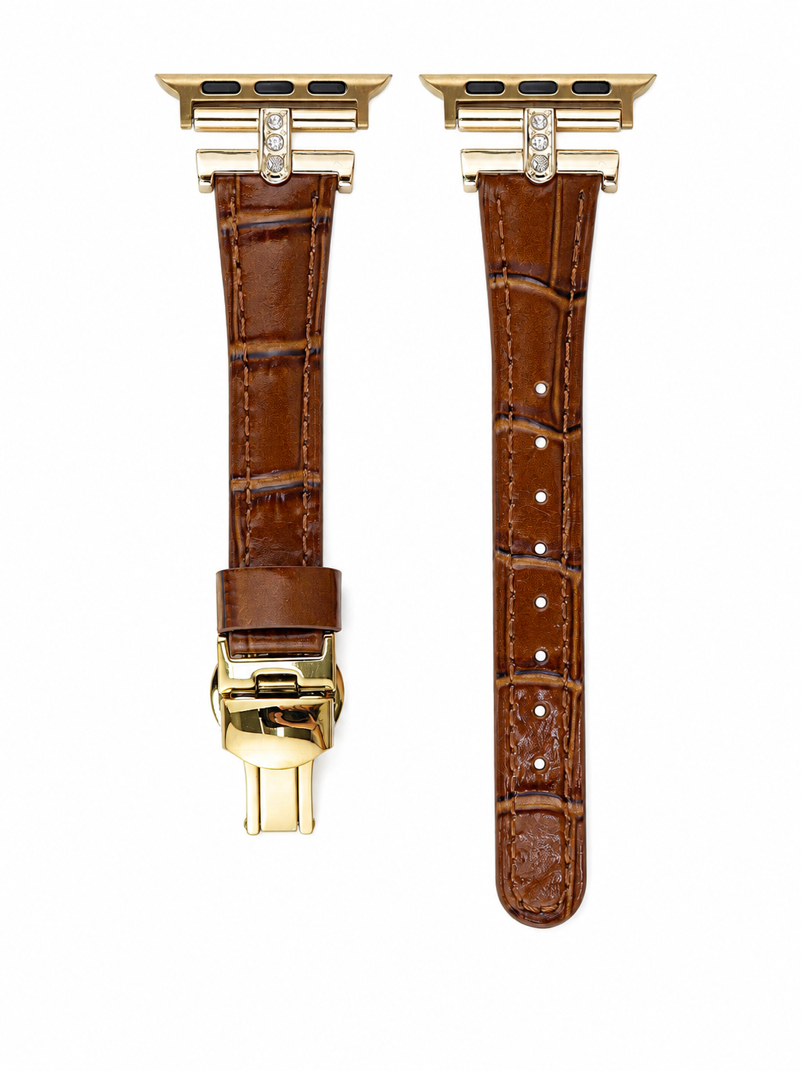 Celeste Crystal Croc Leather Band