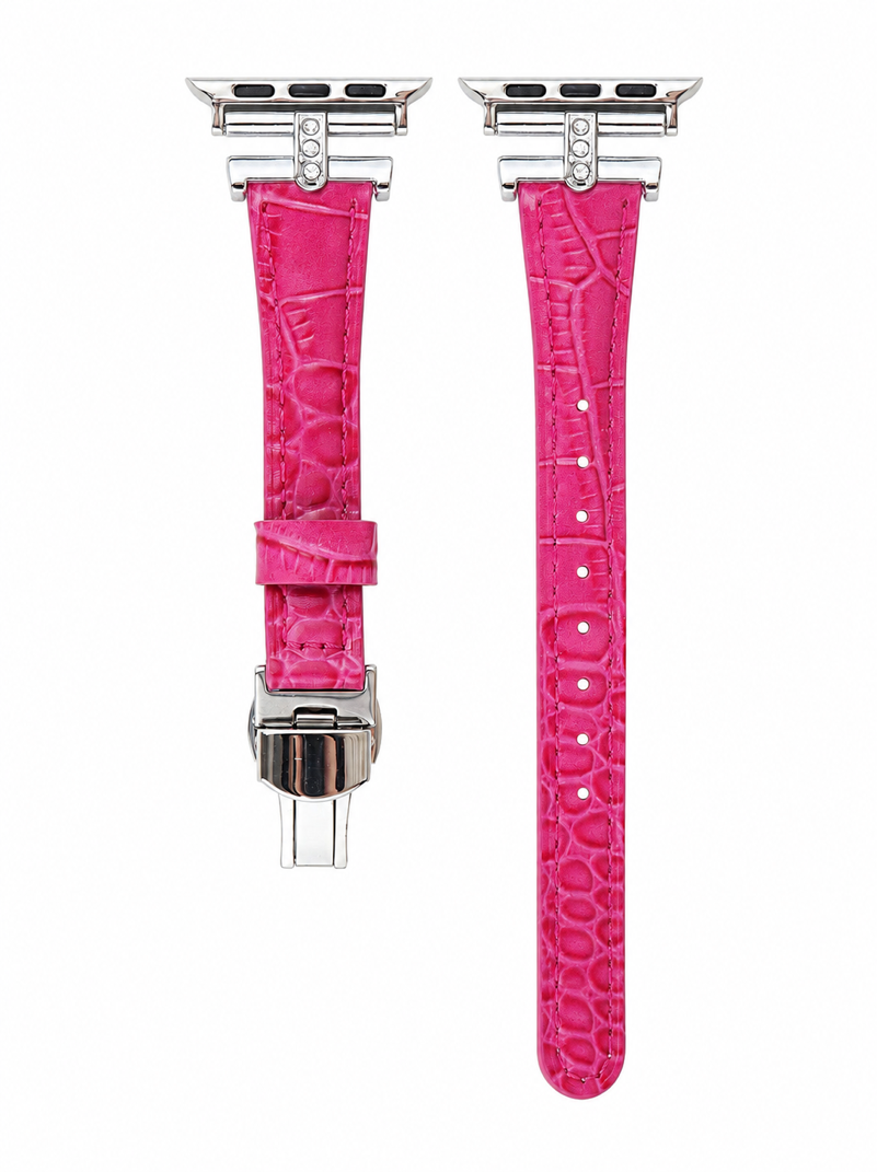 Celeste Crystal Croc Leather Band