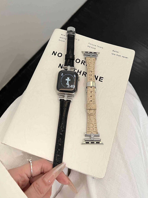Celeste Crystal Croc Leather Band